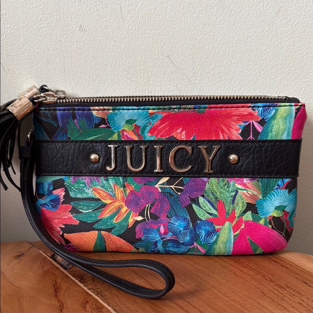 Juicy Couture Vibrant Floral Wristlet Wallet